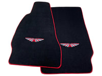 Black Floor Mats For Aston Martin Vanquish (2012–2018) Red Trim - AutoWin