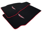 Black Floor Mats For Aston Martin Vanquish (2012–2018) Red Trim - AutoWin