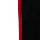 Black Floor Mats For Audi A6 - C8 Sedan (2018-2023) ER56 Design with Red Trim - AutoWin