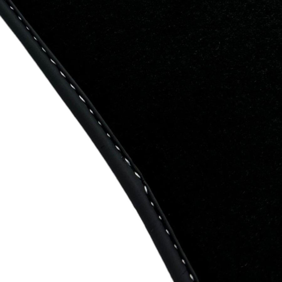 Black Floor Mats for Audi TT MK1 Convertible (1998-2006) with Leather - AutoWin