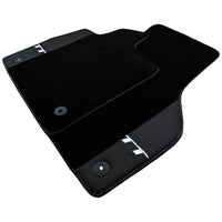 Black Floor Mats for Audi TT MK1 Coupe (1998-2006) with Leather - AutoWin