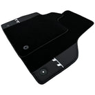 Black Floor Mats for Audi TT MK2 Coupe (2006-2014) with Leather - AutoWin