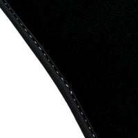 Black Floor Mats for Audi TT MK3 Coupe (2014-2019) with Leather - AutoWin