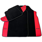 Black Floor Mats for Bentley Continental GT (2003–2011) with Red Leather | ER56 Design - AutoWin