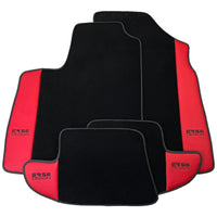Black Floor Mats for Bentley Continental GT (2003–2011) with Red Leather | ER56 Design - AutoWin