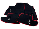Black Floor Mats For Bentley Continental GT (2011–2018) With Red Trim - AutoWin