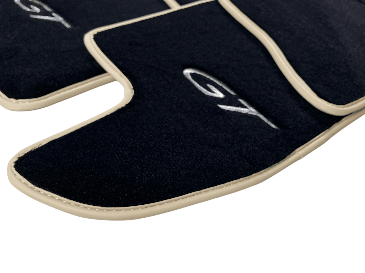 Black Floor Mats For Bentley Continental GTC (2006–2011) With Beige Trim - AutoWin