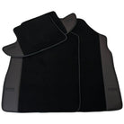 Black Floor Mats for Bentley Continental GTC (2006–2011) with Dark Brown Leather | ER56 Design - AutoWin