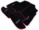 Black Floor Mats For Bentley Continental GTC (2011-2018) With Red Trim - AutoWin