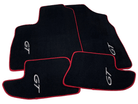 Black Floor Mats For Bentley Continental GTC (2011-2018) With Red Trim - AutoWin