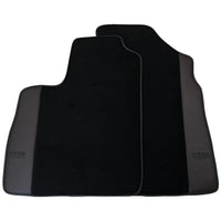 Black Floor Mats for Bentley Continental GTC (2011–2018) with Dark Brown Leather | ER56 Design - AutoWin