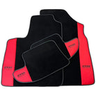 Black Floor Mats for Bentley Continental GTC (2011–2018) with Red Leather | ER56 Design - AutoWin