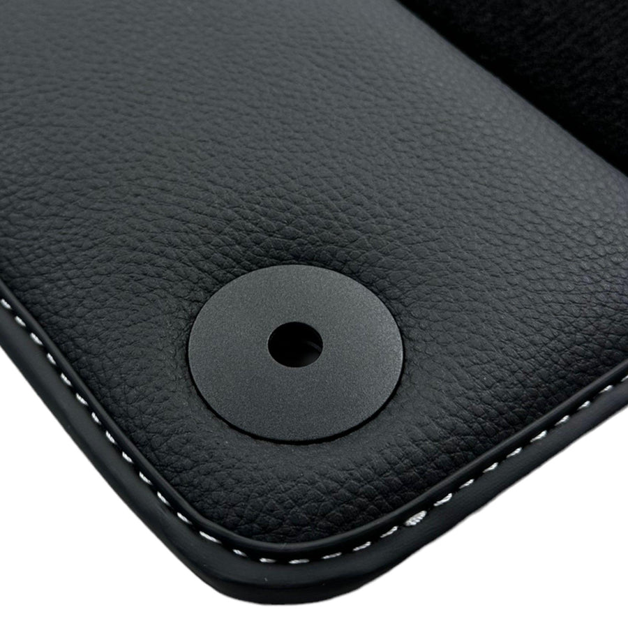 Black Floor Mats For Bentley Flying Spur (2005-2013) with Leather - AutoWin