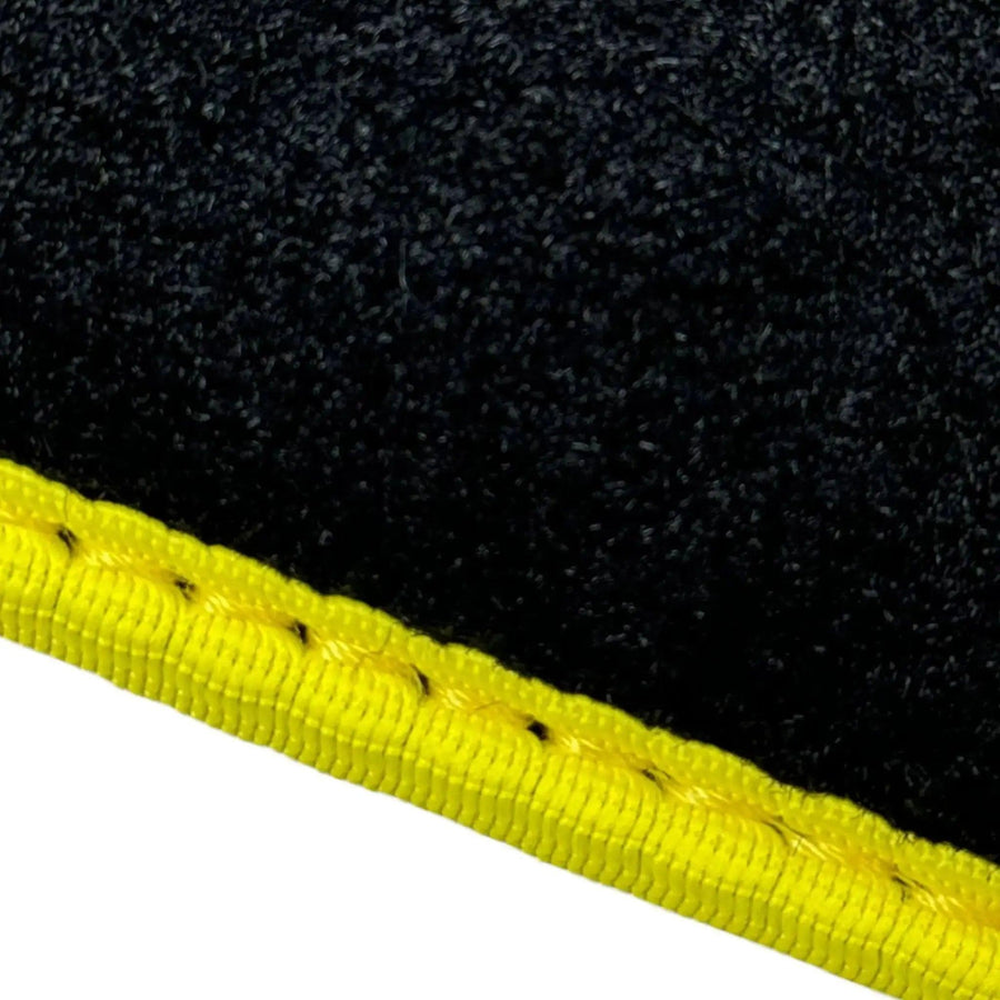 Black Floor Mats For BMW 1 Series F20 | Fighter Jet Edition | Yellow Trim - AutoWin