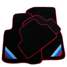 Black Floor Mats For BMW 4 Series F33 With Red Trim - AutoWin