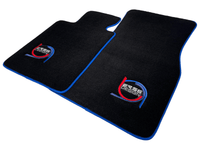 Black Floor Mats For BMW G60 (2023-2026) Sedan ER56 Design Limited Edition Blue Trim - AutoWin
