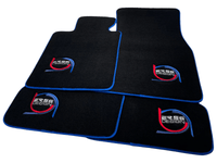 Black Floor Mats For BMW M3 G81 Touring (2022-2026) ER56 Design Limited Edition Blue Trim - AutoWin