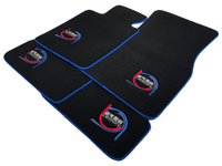 Black Floor Mats For BMW G60 (2023-2026) Sedan ER56 Design Limited Edition Blue Trim - AutoWin