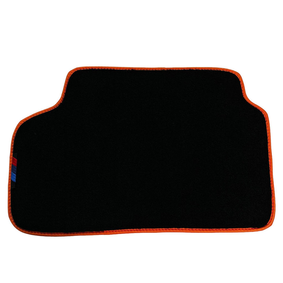 Black Floor Mats For BMW U06 (2022-2026) | Orange Trim - AutoWin