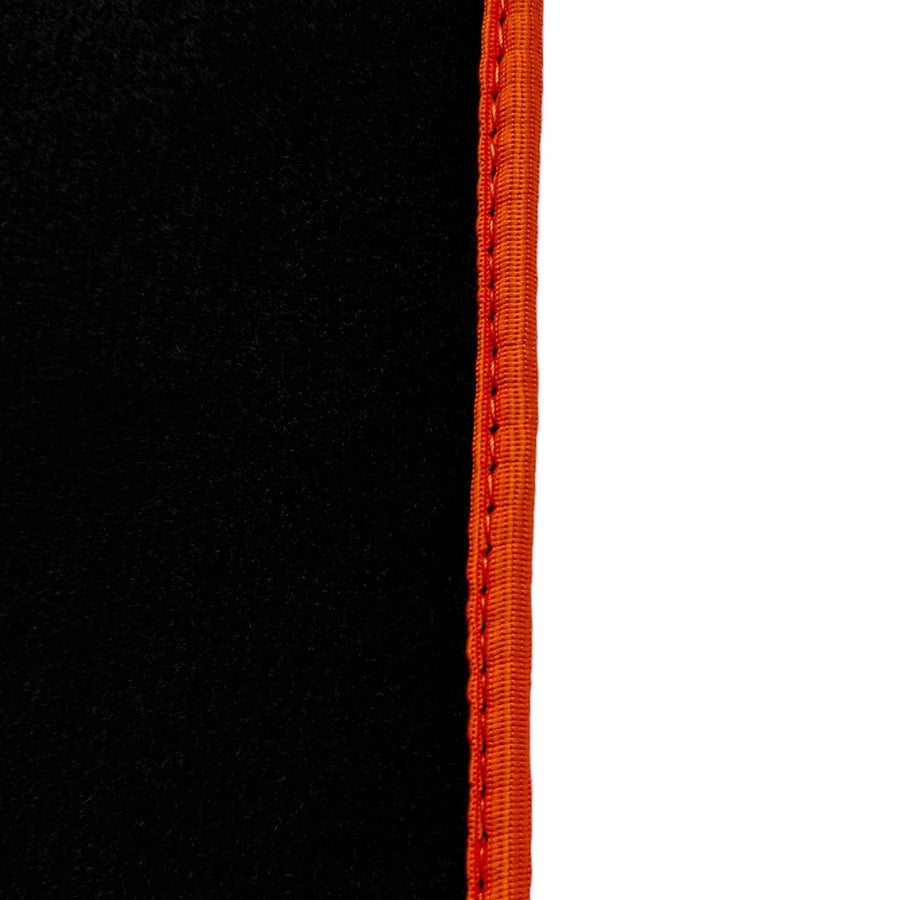 Black Floor Mats For BMW Gran Tourer F46 (2015-2022) 7 Seats | Orange Trim - AutoWin