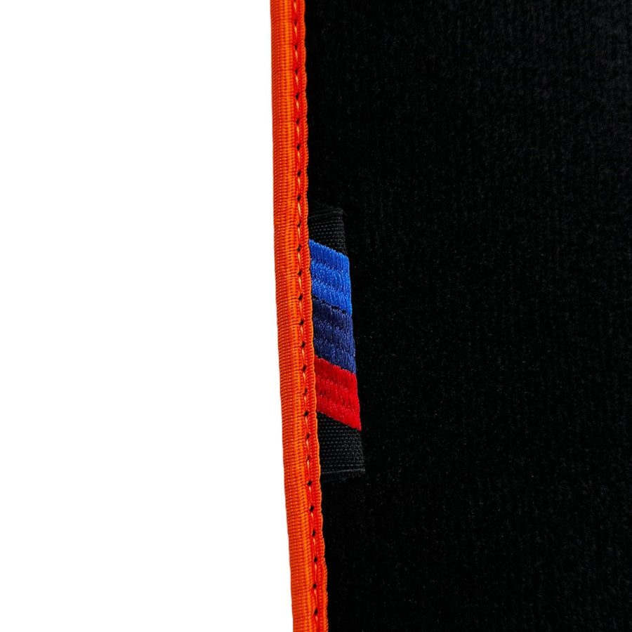 Black Floor Mats For BMW U06 (2022-2026) | Orange Trim - AutoWin