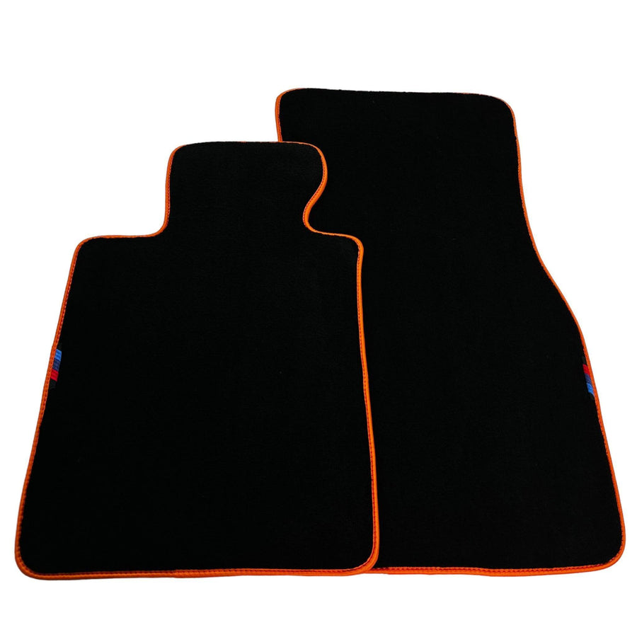 Black Floor Mats For BMW U06 (2022-2026) | Orange Trim - AutoWin