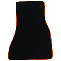 Black Floor Mats For BMW M5 G90 (2023-2026) Sedan | Orange Trim - AutoWin
