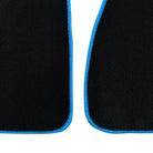 Black Floor Mats For BMW 5 Series G30 | Sky Blue Trim - AutoWin