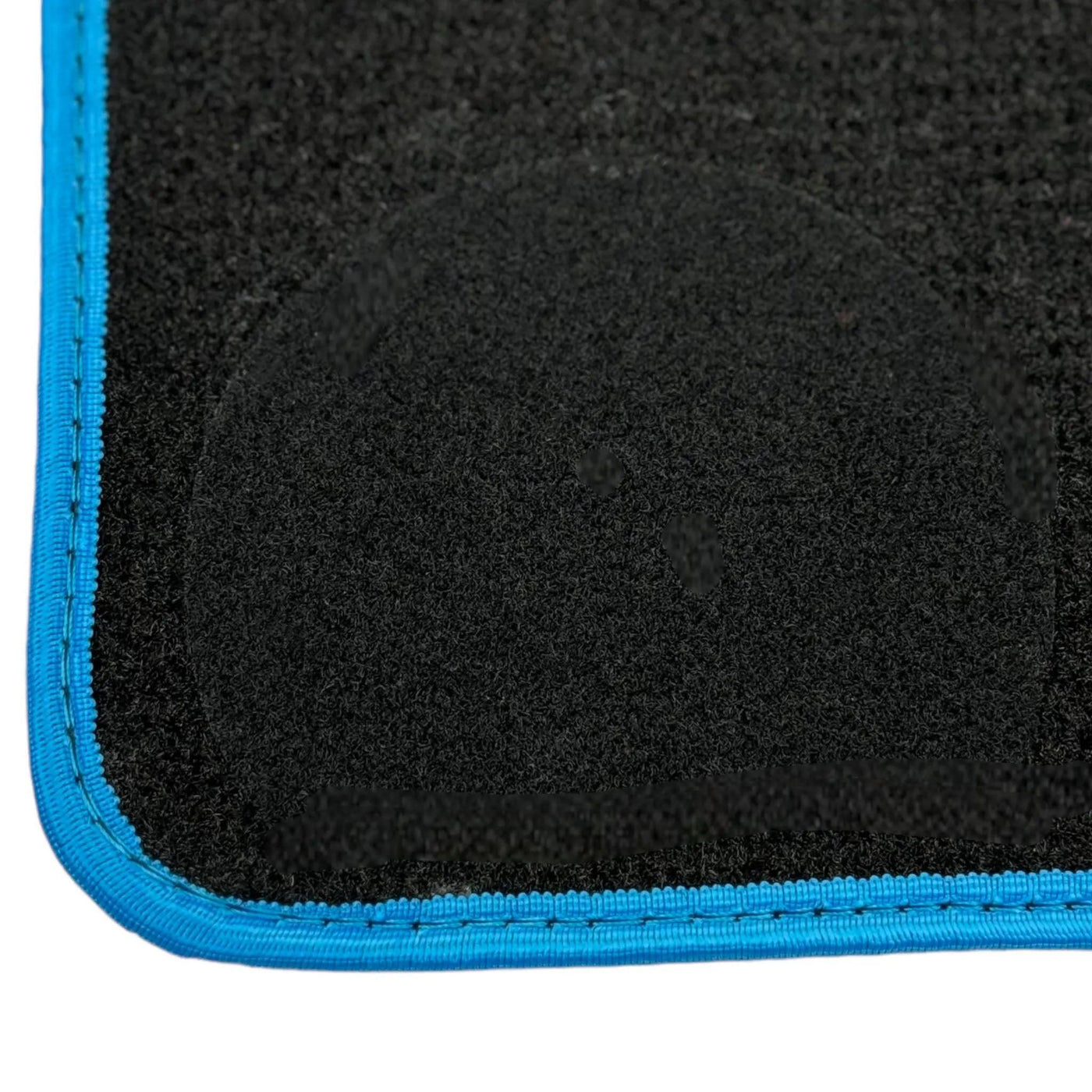 Black Floor Mats For BMW U06 (2022-2026) | Sky Blue Trim - AutoWin