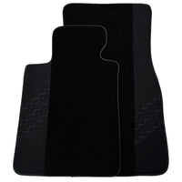 Black Floor Mats for BMW 2 Series Gran Tourer F46 (2015-2022) 7 Seats with Alcantara Leather - AutoWin