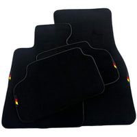 Black Floor Mats For BMW Gran Tourer F46 (2015-2022) 7 Seats with German Flag - AutoWin
