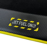 Black Floor Mats For BMW 6 Series F06 Gran Coupe | Fighter Jet Edition | Yellow Trim AutoWin Brand - AutoWin