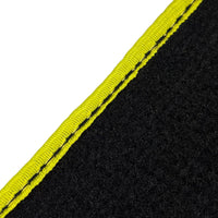 Black Floor Mats For BMW G30 Sedan (2016-2023) | Yellow Trim - AutoWin