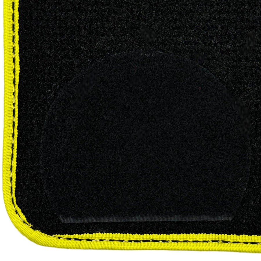 Black Floor Mats For BMW 1 Series | Yellow Trim - AutoWin