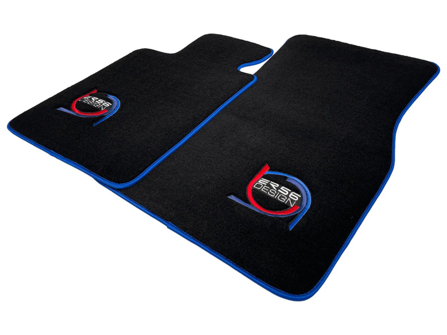 Black Floor Mats For BMW M4 G83 Convertible ER56 Design Limited Edition Blue Trim - AutoWin