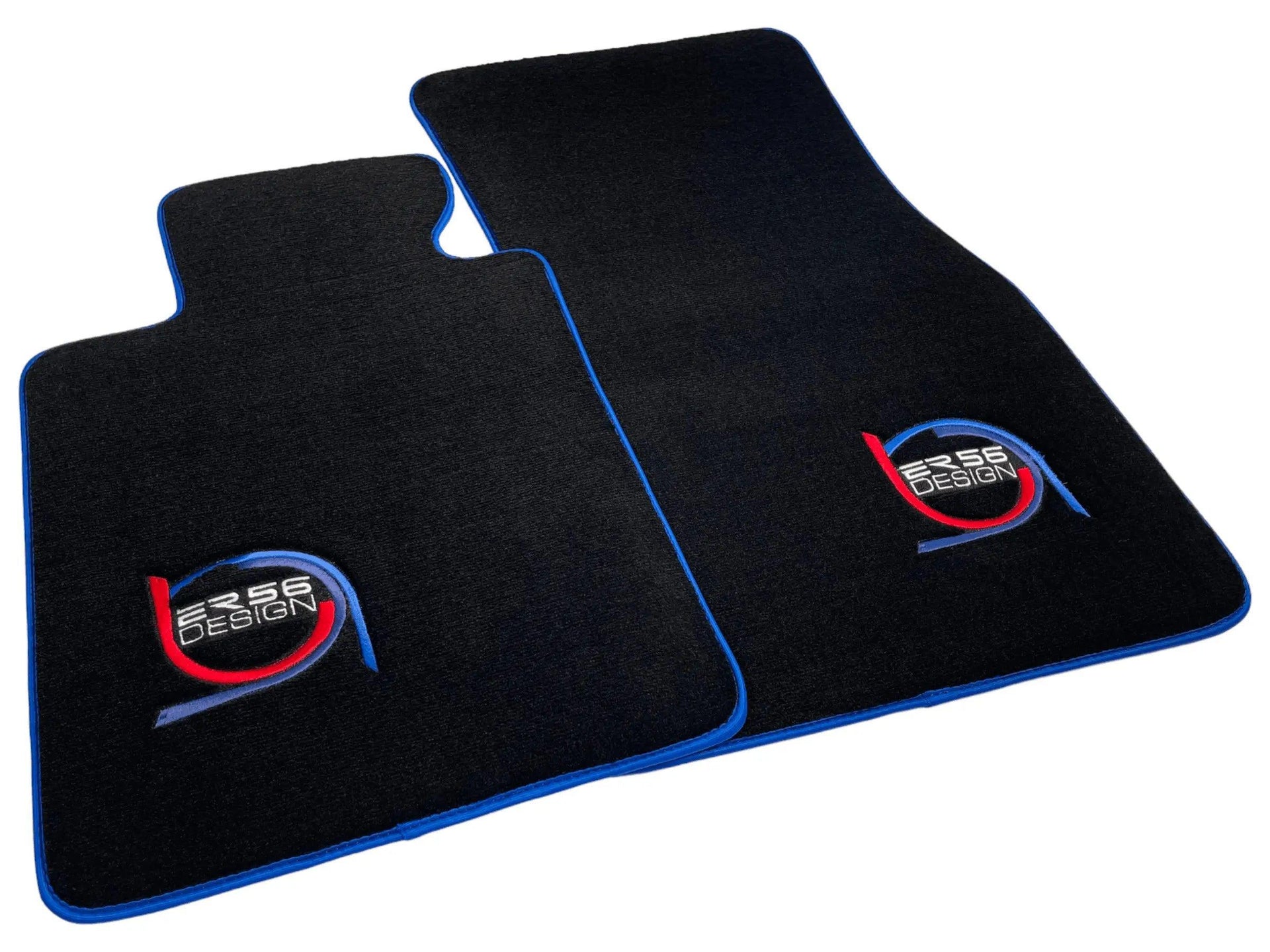Black Floor Mats For BMW M4 G83 Convertible ER56 Design Limited Edition Blue Trim - AutoWin