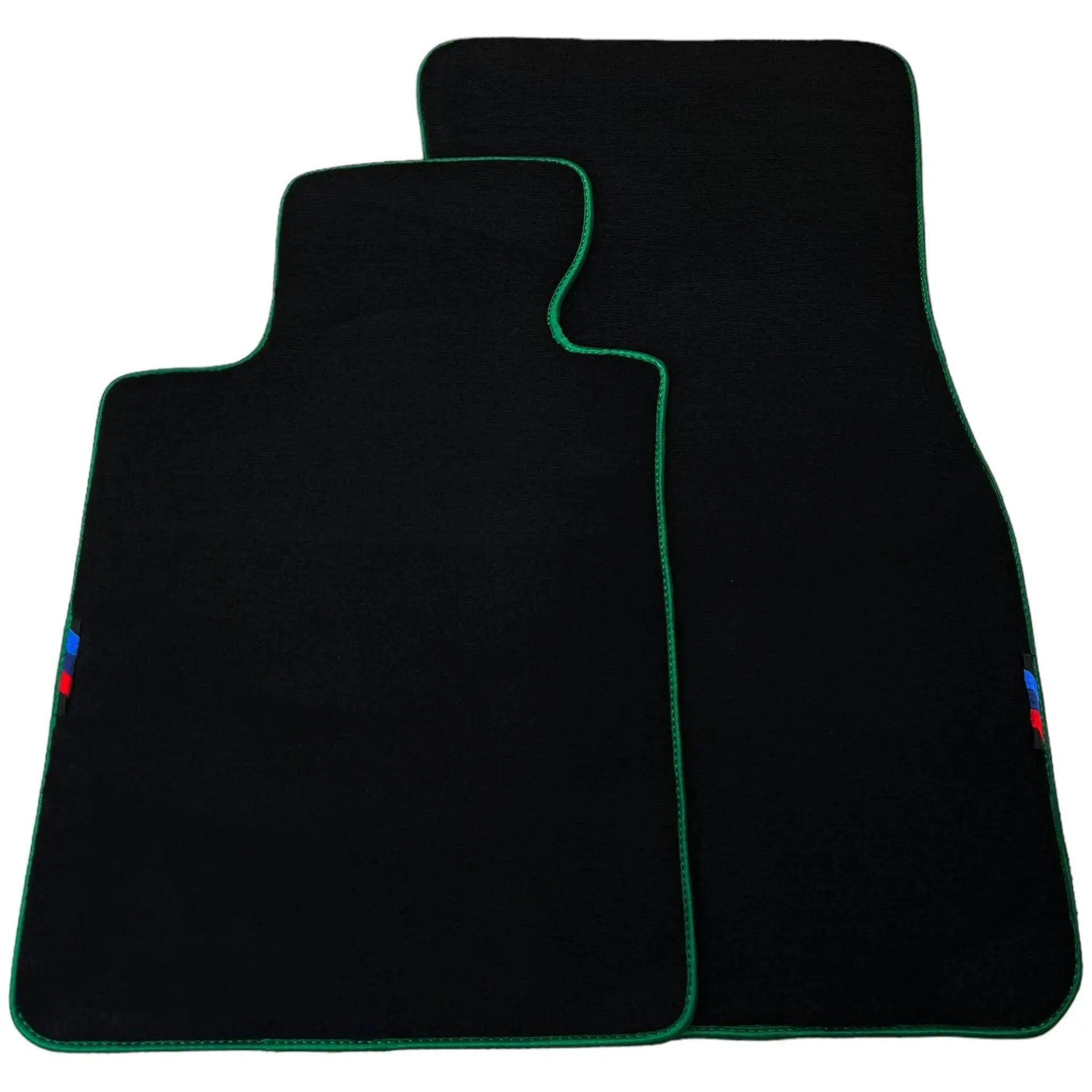 Black Floor Mats For BMW M8 Series Convertible F91 | Green Trim AutoWin Brand - AutoWin