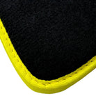Black Floor Mats for BMW iX (2022-2024) | Fighter Jet Edition | Yellow Trim - AutoWin