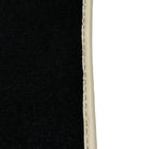 Black Floor Mats For Chevrolet Corvette C7 Targa Top (2014-2019) with Beige Trim - AutoWin