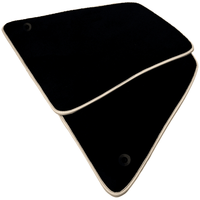 Black Floor Mats for Ferrari 296 GTS (2022-2024) with Beige Trim - AutoWin