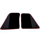 Black Floor Mats for Ferrari 296 GTS (2022-2024) with Leather and Red Trim - AutoWin