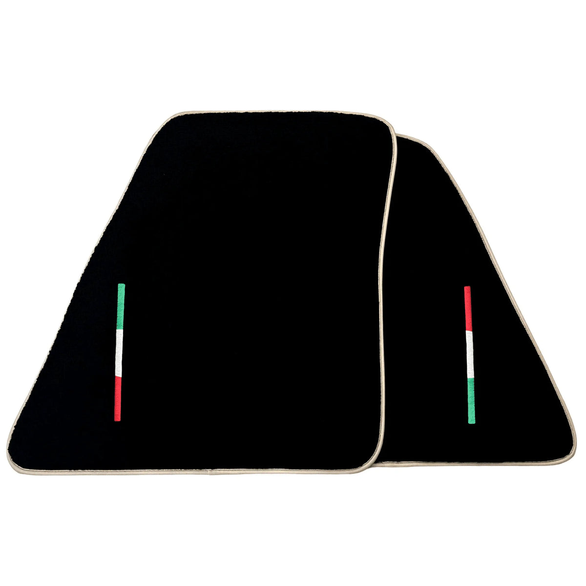 Black Floor Mats for Ferrari 296 GTB (2022-2027) with Beige Trim