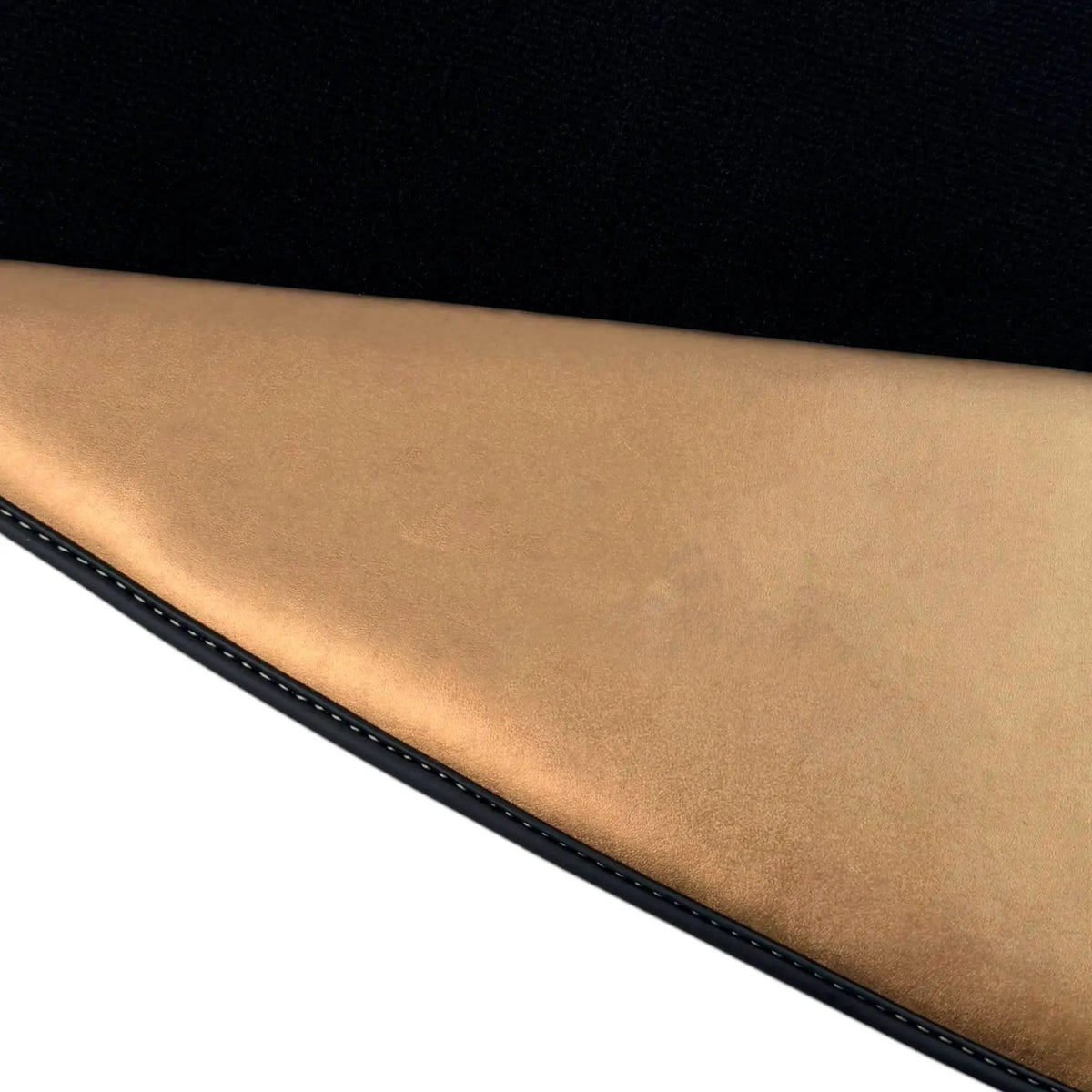 Black Floor Mats for Ferrari 296 GTB (2022-2027) with Gold Leather
