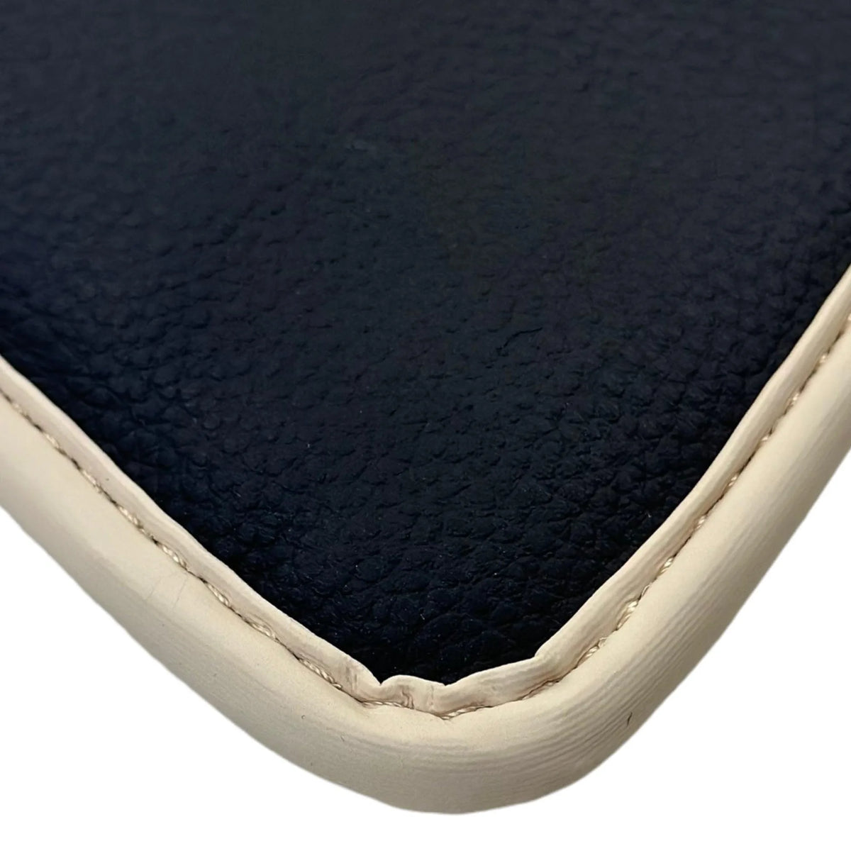 Black Floor Mats for Ferrari 296 GTB (2022-2027) with Leather | Beige Trim