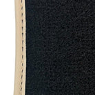 Black Floor Mats for Ferrari 296 GTS (2022-2024) with Leather and Beige Trim - AutoWin