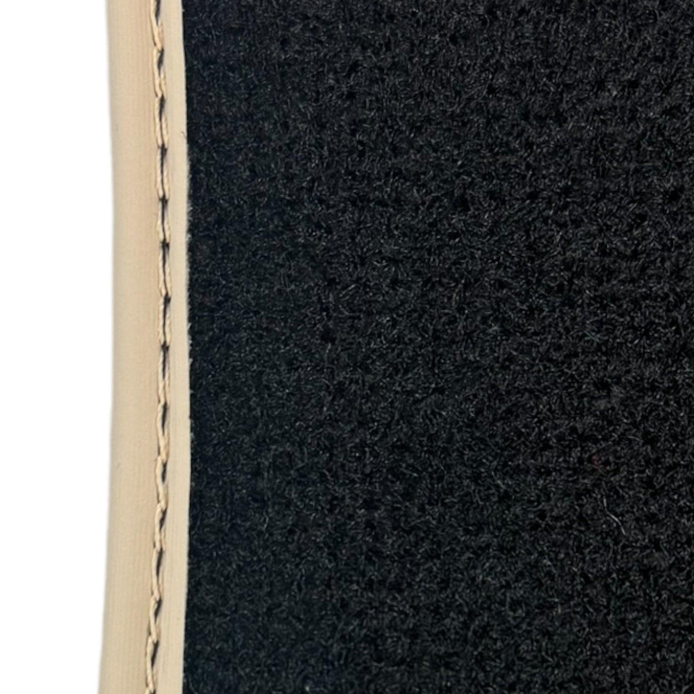 Black Floor Mats for Ferrari 296 GTS (2022-2024) with Leather and Beige Trim - AutoWin