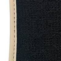 Black Floor Mats for Ferrari 296 GTS (2022-2024) with Leather and Beige Trim - AutoWin
