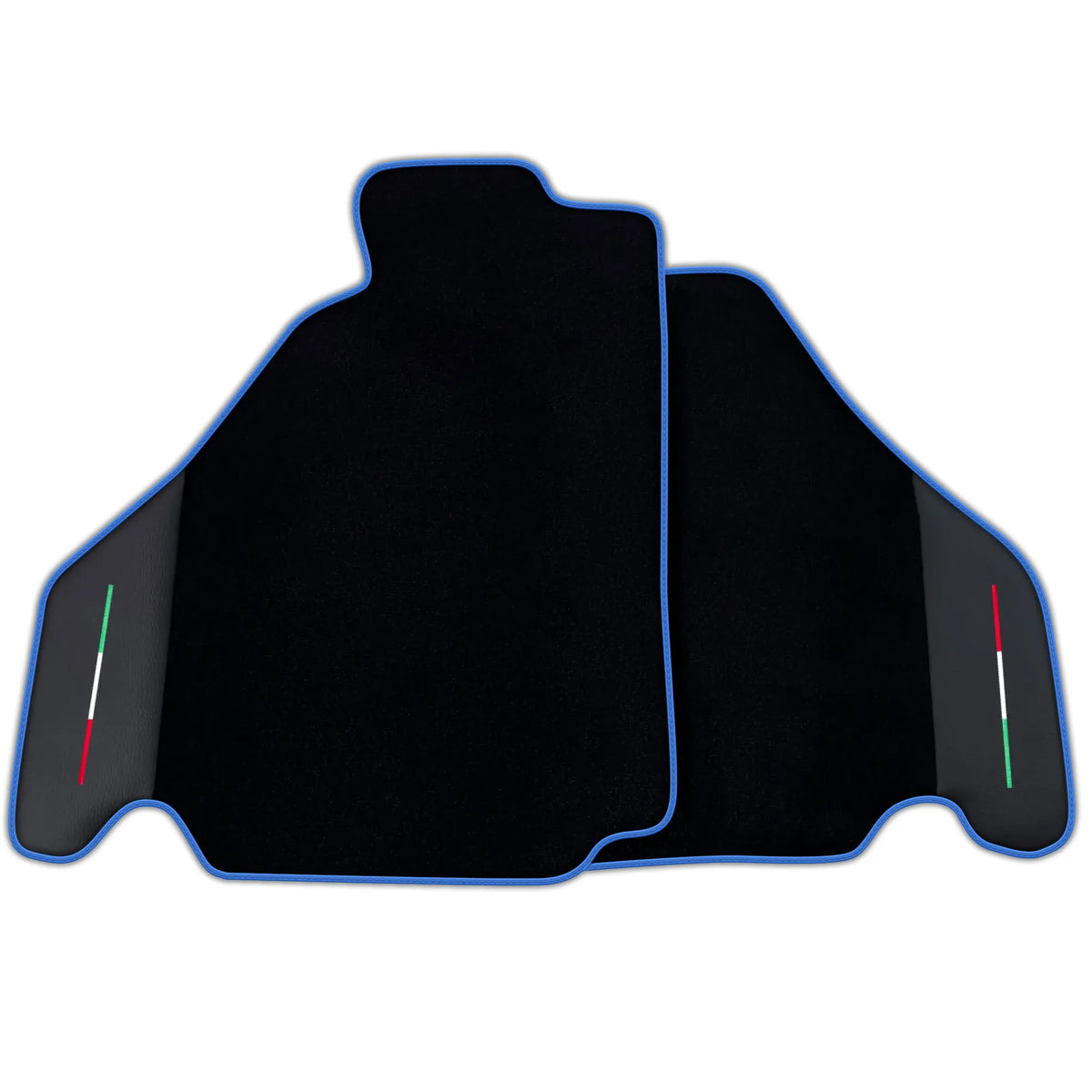 Black Floor Mats for Ferrari 360 (1999-2005) with Leather | Italian Edition