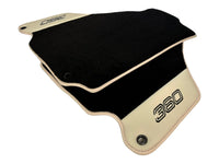 Tapis de sol noirs pour Ferrari 360 Modena 1999-2005 avec cuir beige - AutoWin