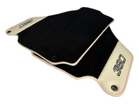 Tapis de sol noirs pour Ferrari 360 Modena 1999-2005 avec cuir beige - AutoWin